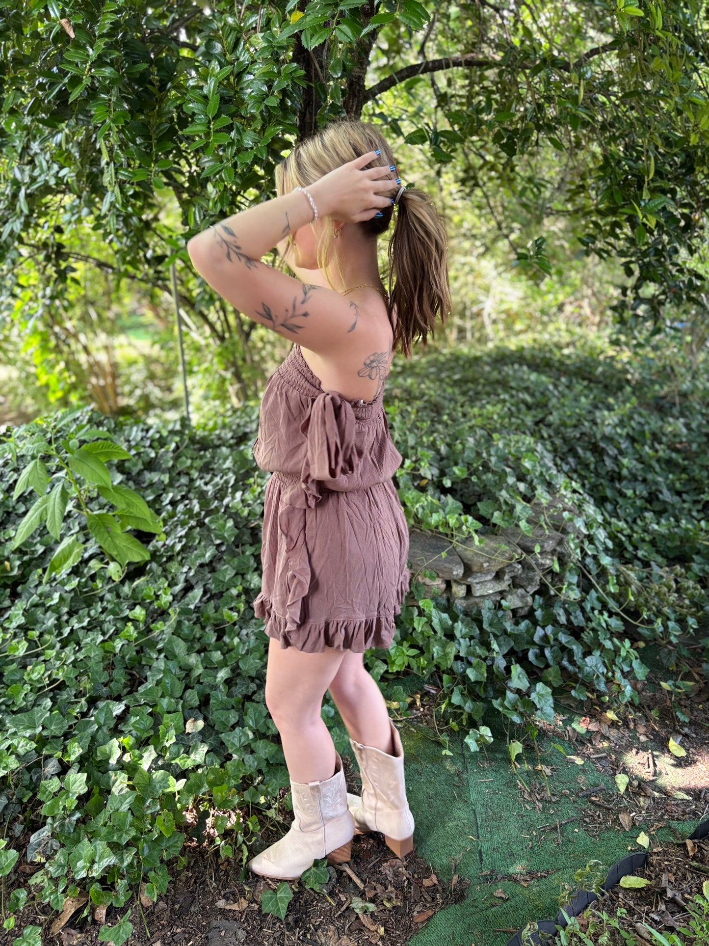 Sweet Magnolia Strapless Romper