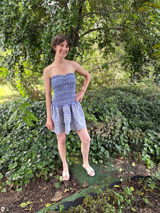 Bluebell Breeze Eyelet Dress