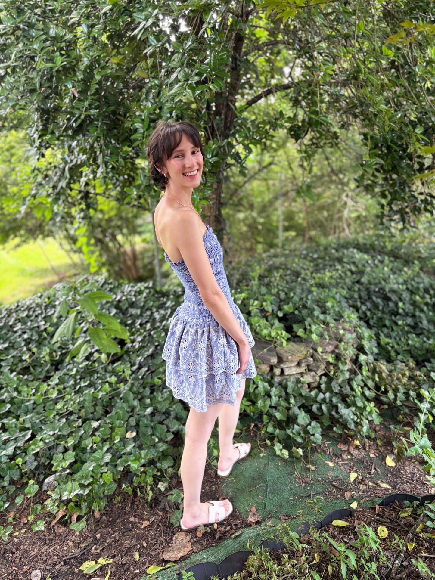 Bluebell Breeze Eyelet Dress