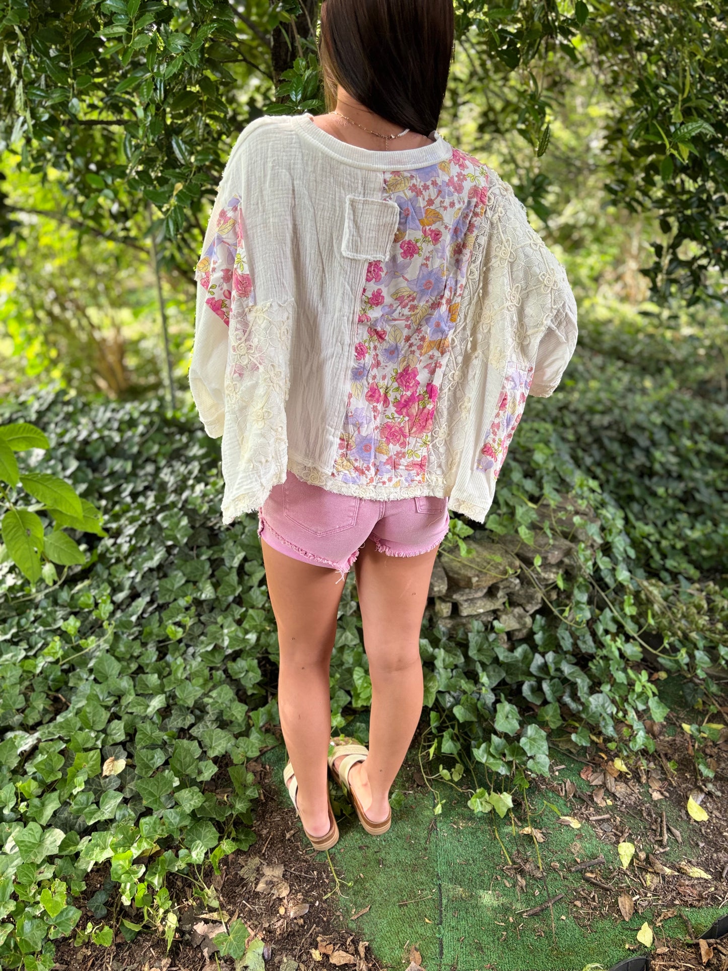 Bubblegum Edge Distressed Shorts