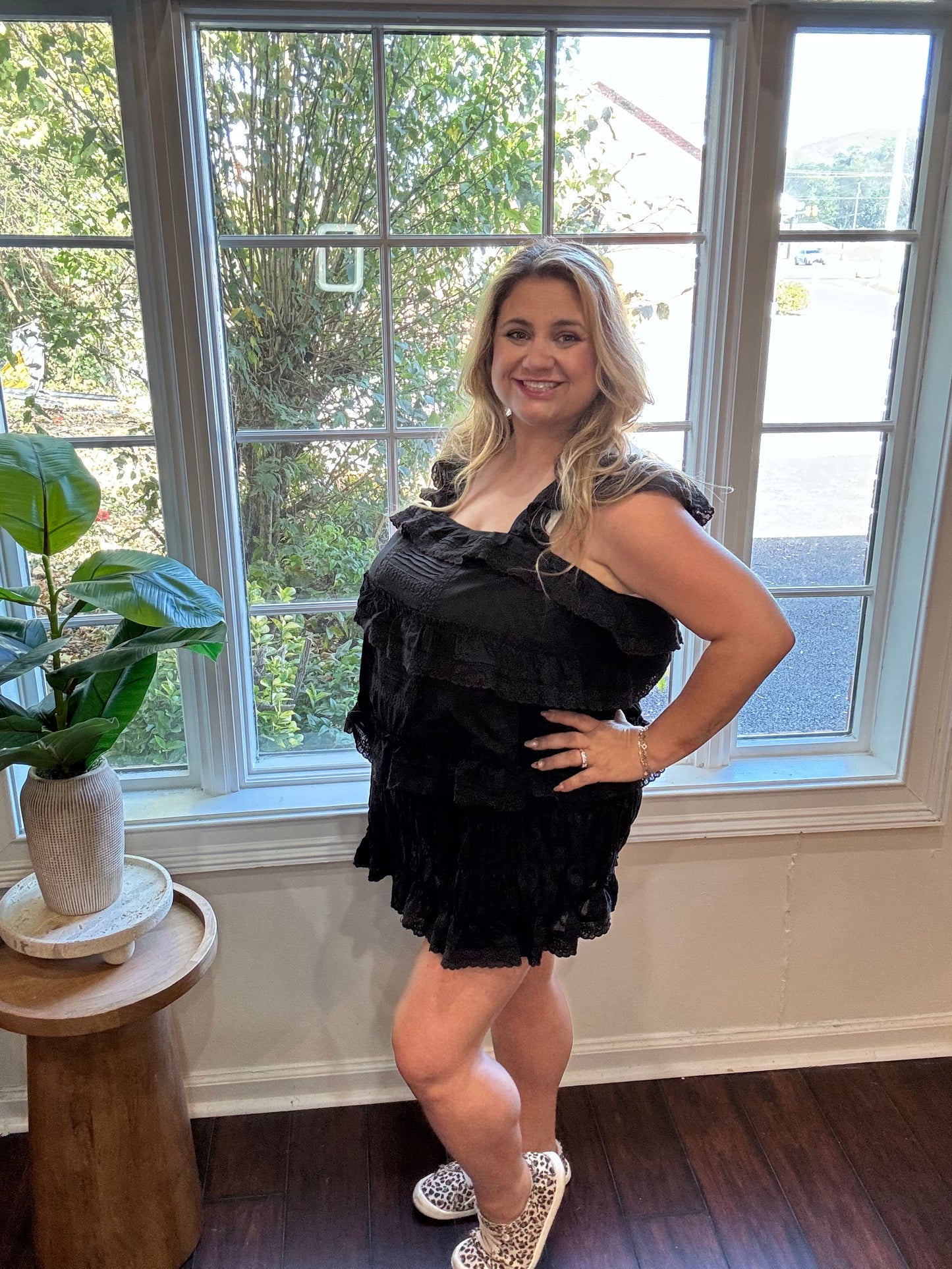 The Midnight Ruffle Romper