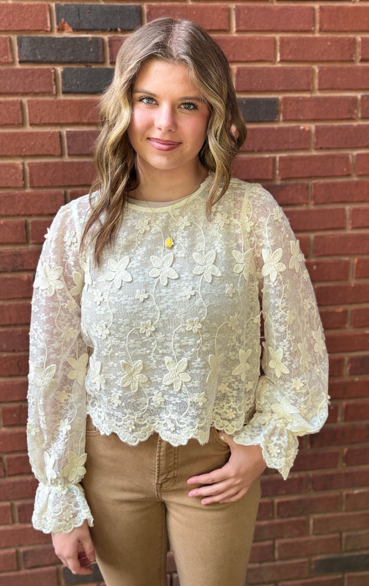 Petal Dreams Lace Blouse