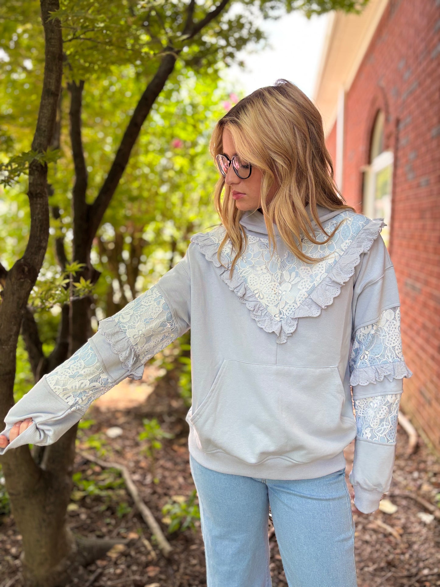 Bluebell Lace Sweatshirt