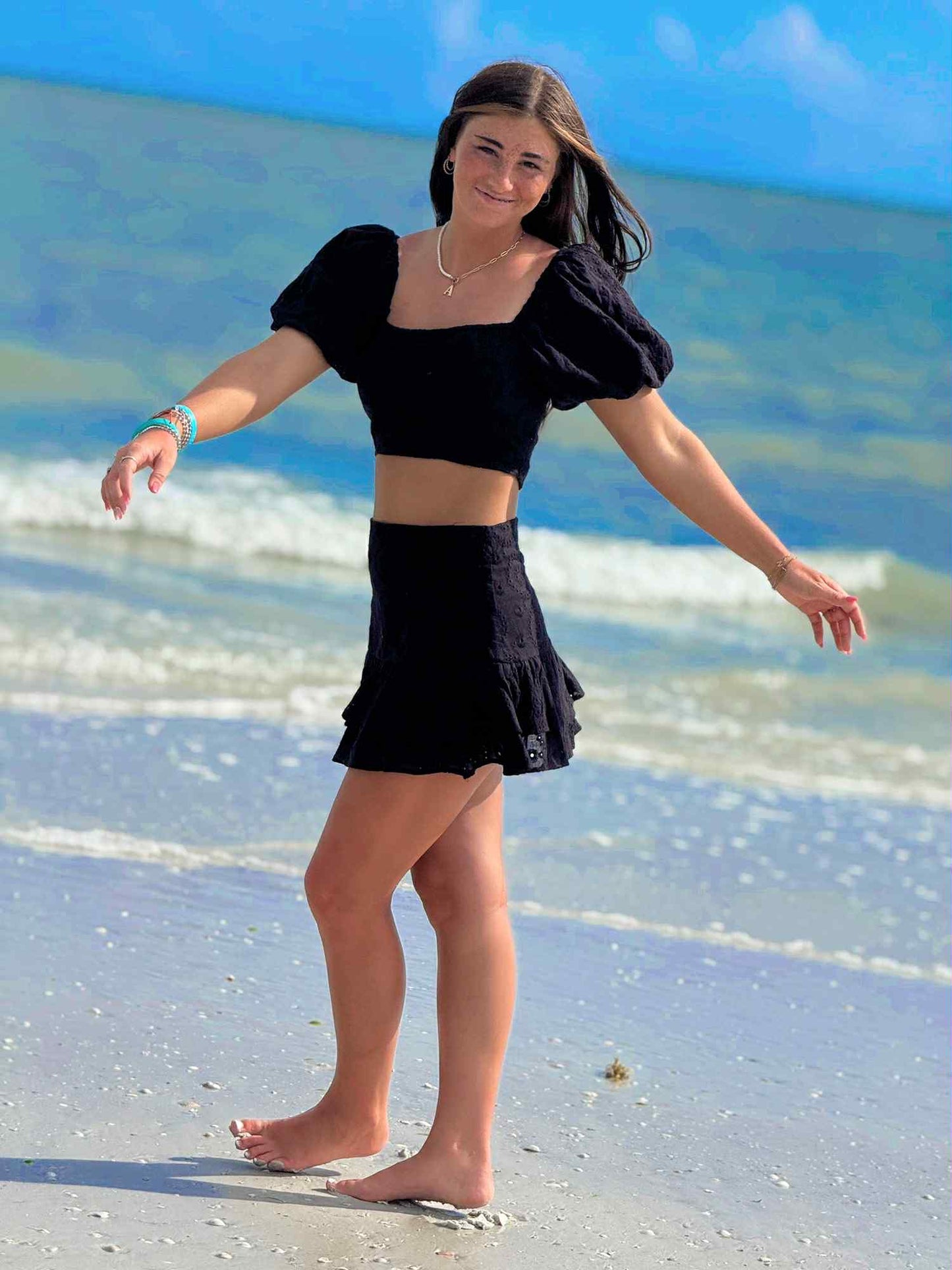 Midnight Bloom Eyelet Set